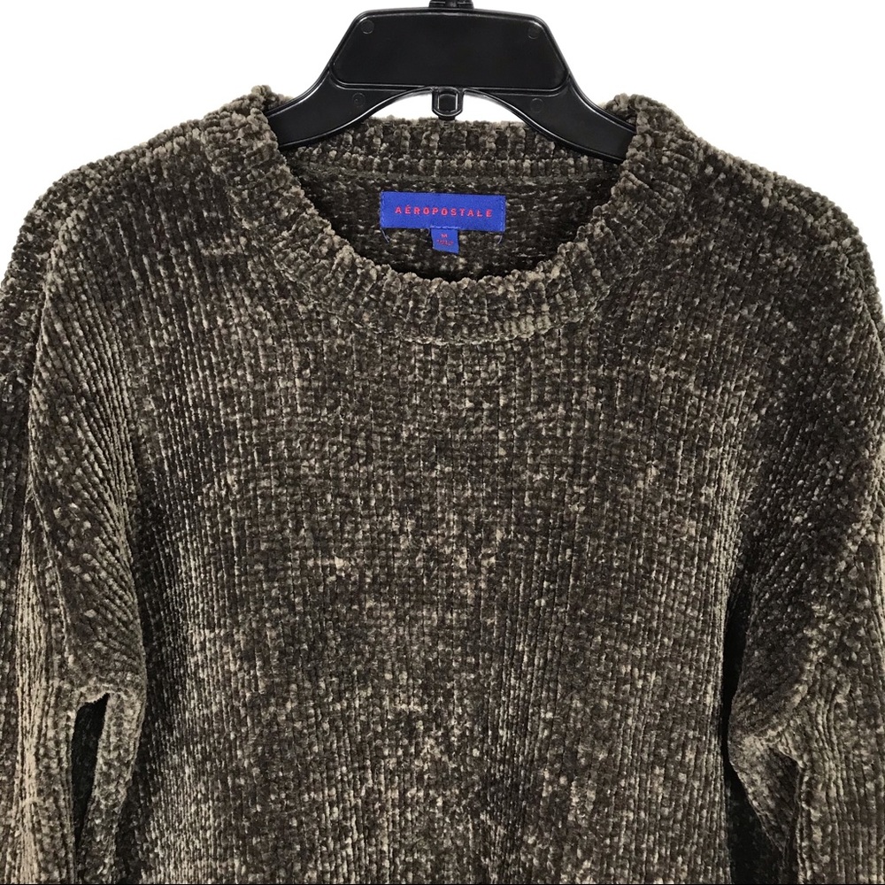 Aeropostale Olive Green Chenille Sweater - Picture 2 of 7